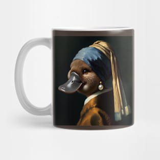 Wildlife Conservation - Pearl Earring Platypus Meme Mug